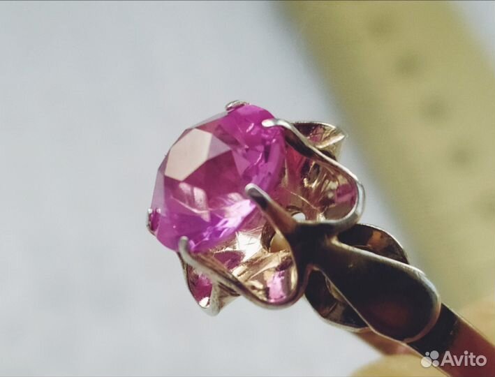 Кольцо крупный бутон,серебро СССР * 875