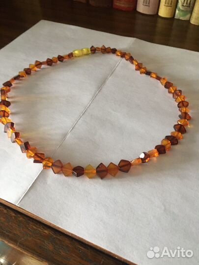 Винтажные бусы под янтарь