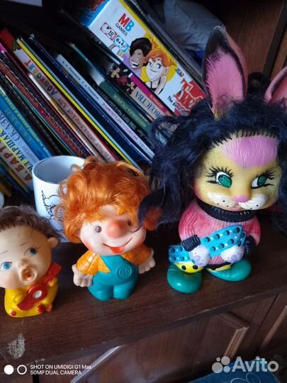 Резиновые игрушки СССР заяц с лыжами Карлсон