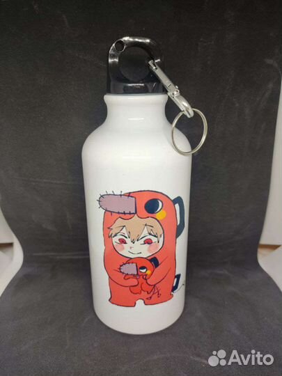 Кружка-фляжка спортивная с принтом новая