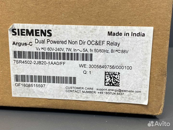 Siemens 7SR4502-2JB20-1AA0 новый, 1 шт