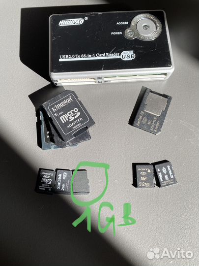 Картридер адаптеры microsd m2