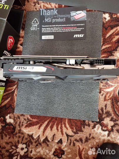 Видеокарта MSI 1660 ti б/у
