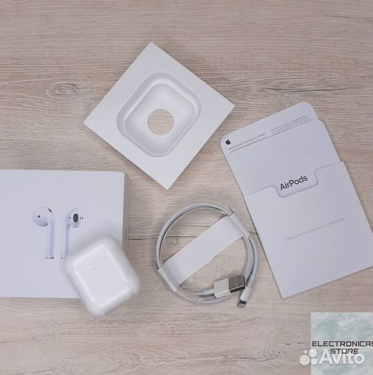 Наушники Apple Airpods 2 Premium v.10 Опт Роз