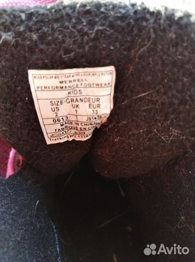 Ботинки зимние детские Merrell