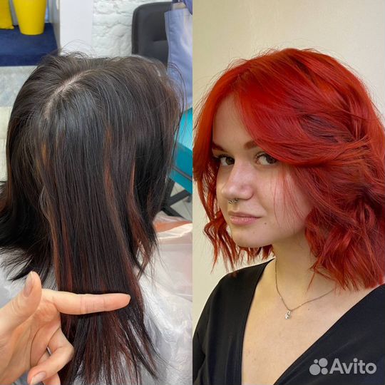 Выход из черного темного сложное окрашивание