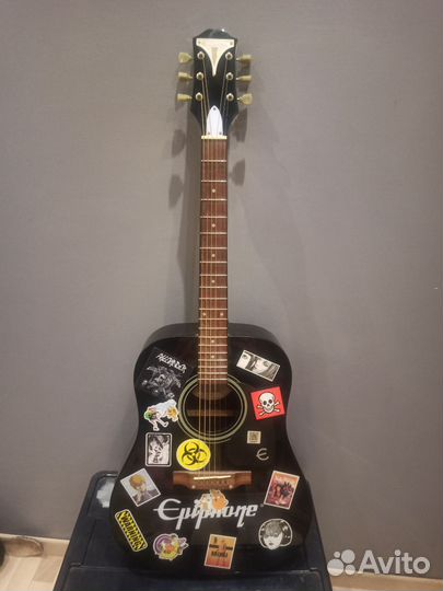Акустическая гитара Epiphone pro-1 ebony