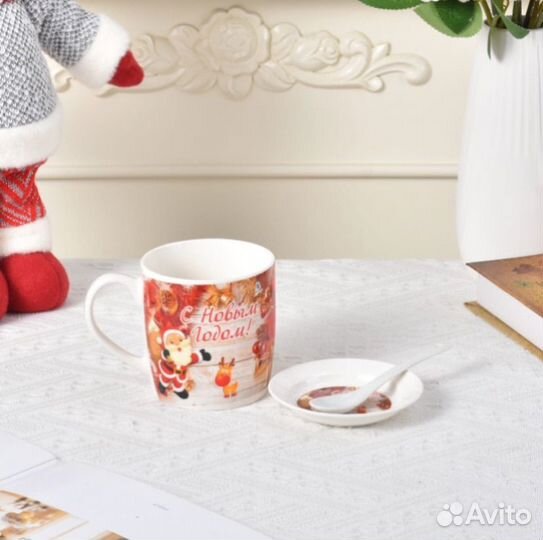 Сервиз чайный новогодний Дед Мороз