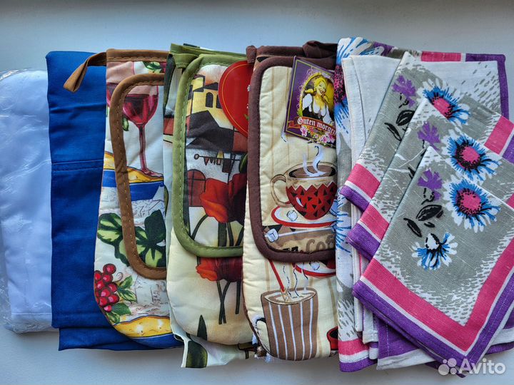 Фартуки, прихватки, варежки, полотенца, салфетки