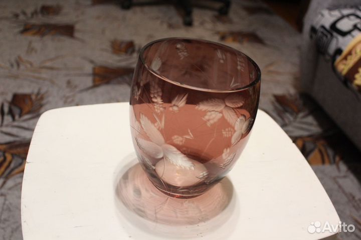 Ваза. Цветное марганцевое стекло. СССР