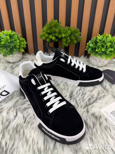 Кеды замшевые Dolce&Gabbana