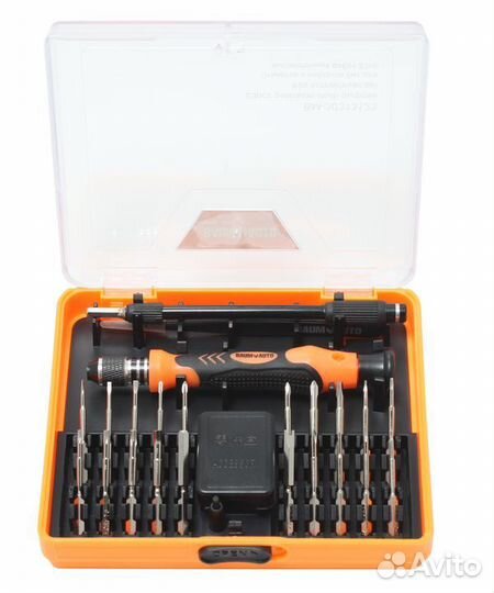 Отвертка ювелирная с комплектом удлиненных бит,гиб