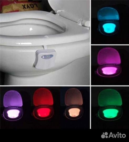 Цветодиодная подсветка для унитаза 8цветов