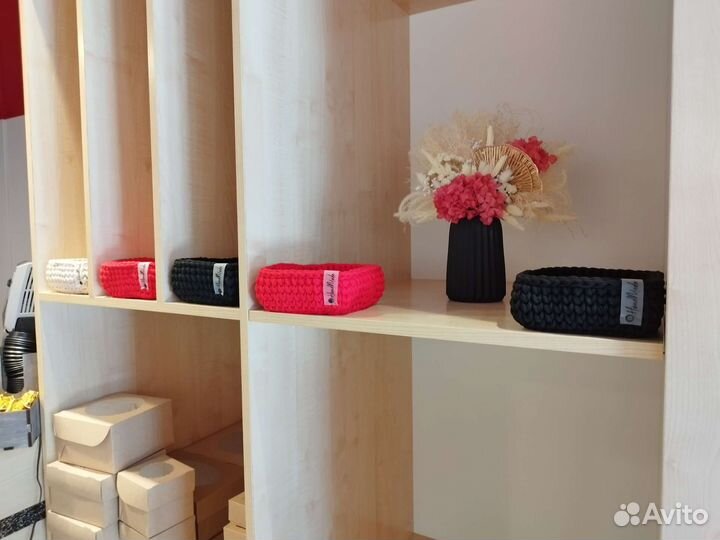 Корзинки из трикотажной пряжи