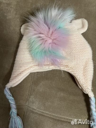 Шапка зимняя для девочки на 1 год