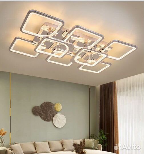 Люстра потолочная светодиодная с пультом