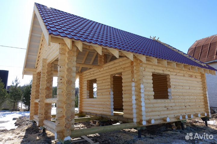 Сруб Дома 6.0х9.0м. с мансардой