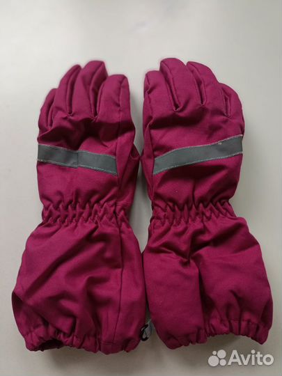 Перчатки непромокаемые для девочки 7-8 лет