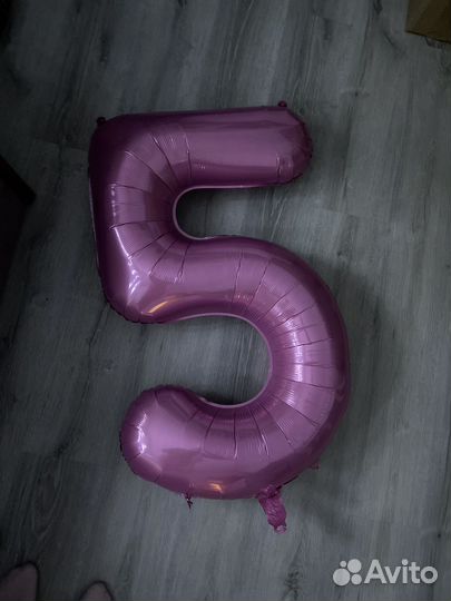 Гирянда с днем рождения + возушный шар 5