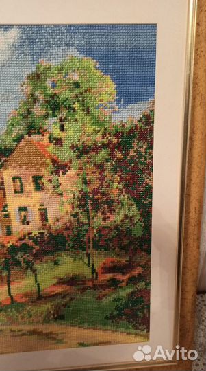 Картина вышитая крестиком, ручная работа