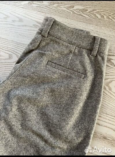 Брюки из фланели massimo dutti eur 38 джинсы zara