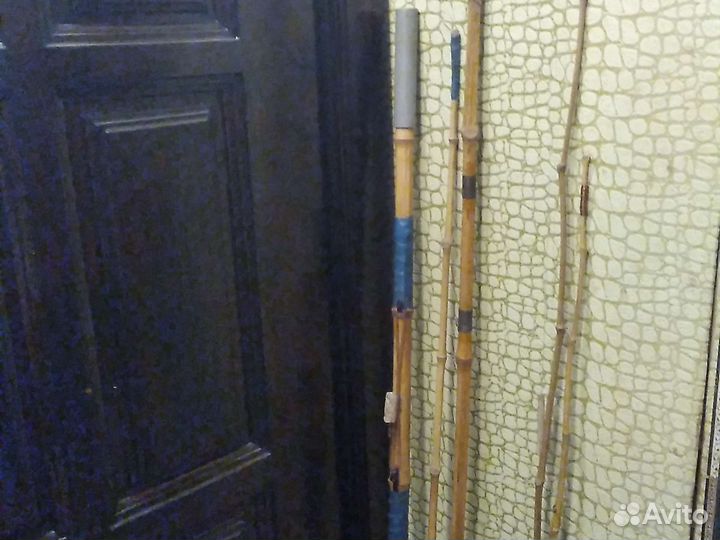 Бамбуковые удочки 3 шт. Со снастями, в чехле