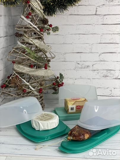 Сырница tupperware кроха,Масленка и Салями