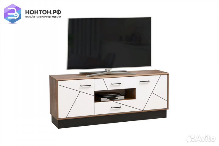 Тв-тумба Гамма 54.04 таксония / черный / белый