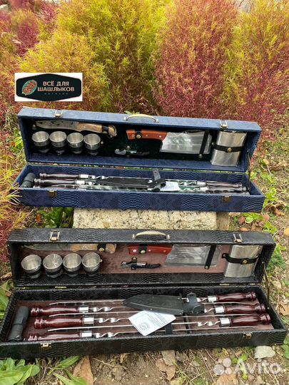 Шашлычный набор шампуров с мангалом