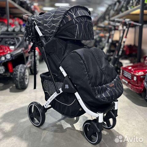 Коляска baballo 2023 серебряная полоска