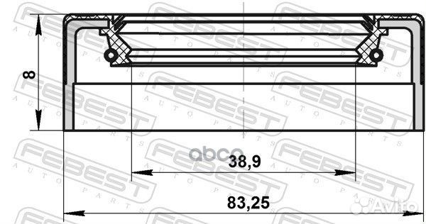 Сальник Привода 38.9x83.25x8x8 Audi Q3 2012-201