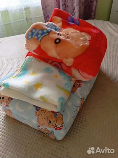 Плед+ одеяло+ лёгкий пледик для малышей