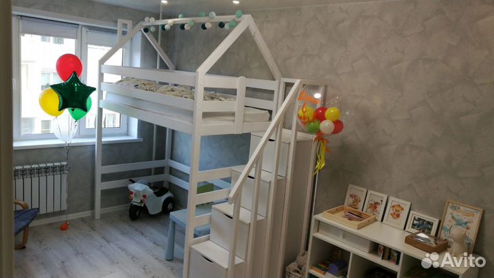 Кровать чердак детская мебель