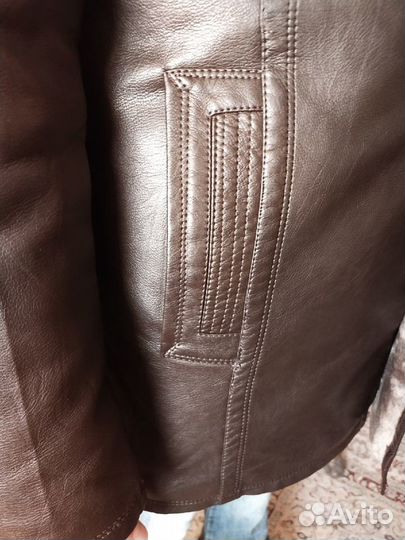 Кожаная дубленка мужская