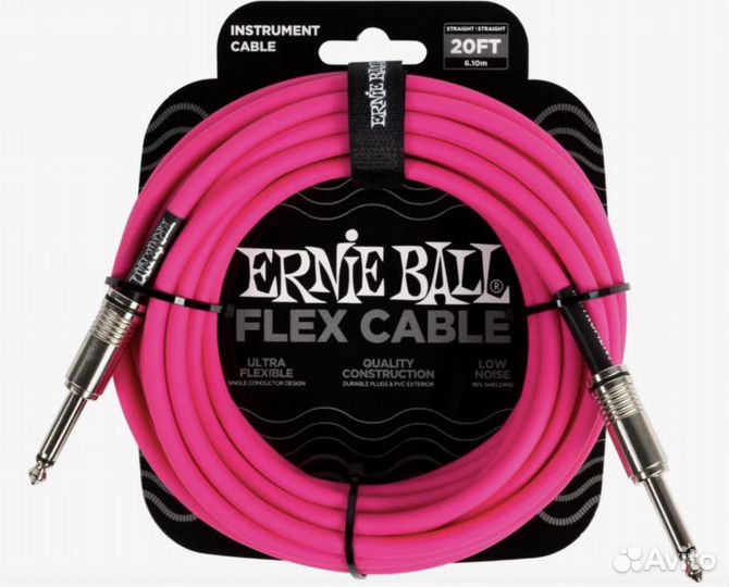 Провод инструментальный 6.1 метров Ernie Ball P064