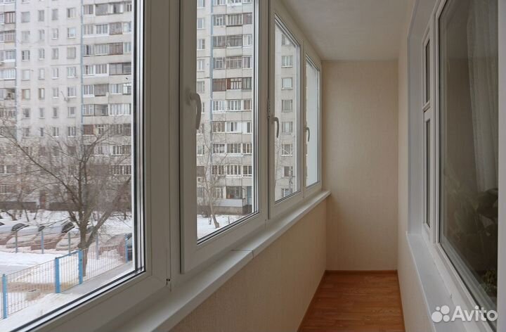 Остекление балкона 3050 на 1420 пластиковое