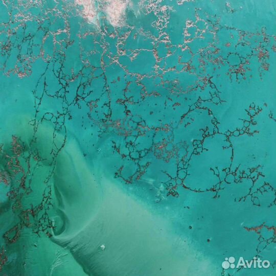 Абстрактная картина в технике Жидкий акрил Морская