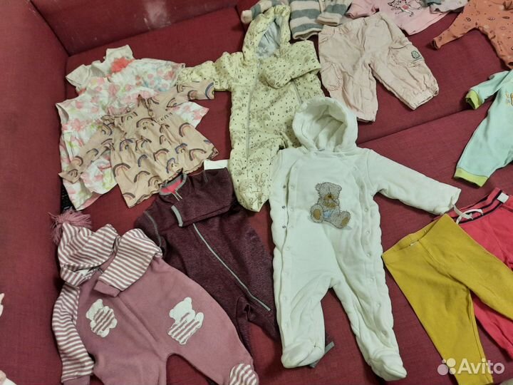 Вещи детские пакетом 62-86