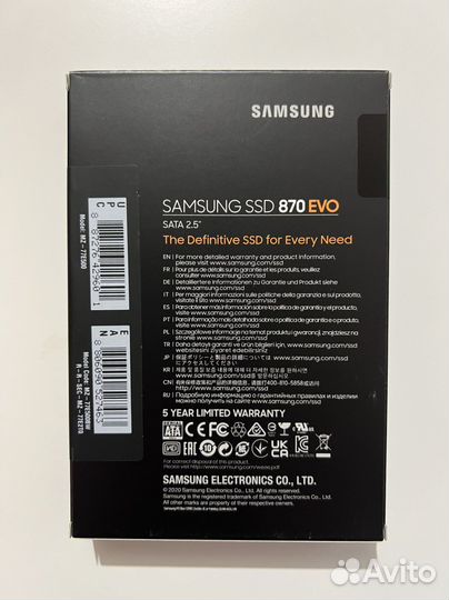 SSD Samsung 870 EVO 500GB Оригинал Новые