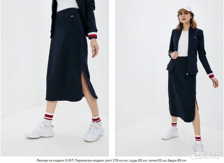 Юбка Tommy Hilfiger синяя хлопок S 44/46