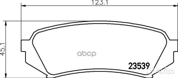 Колодки тормозные задние lexus /toyota lexus /T