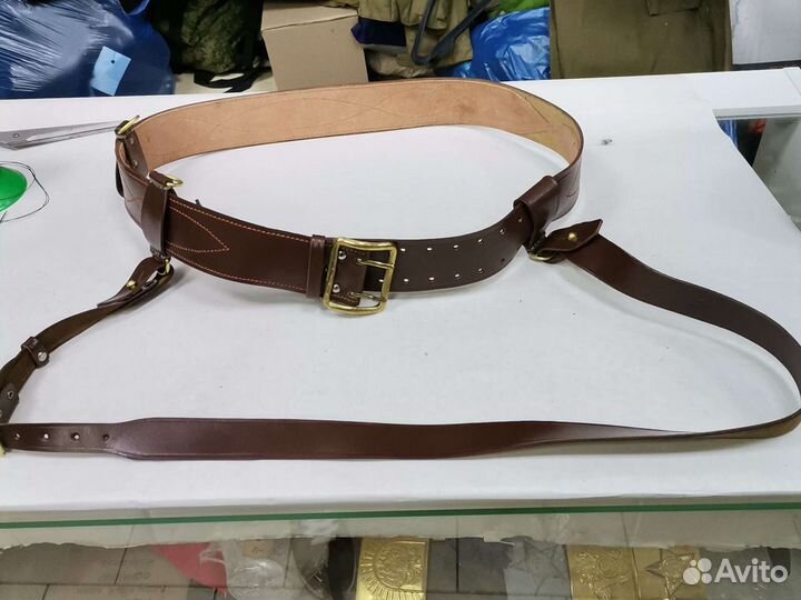Портупея офицерская с ремнем коричневого цвета