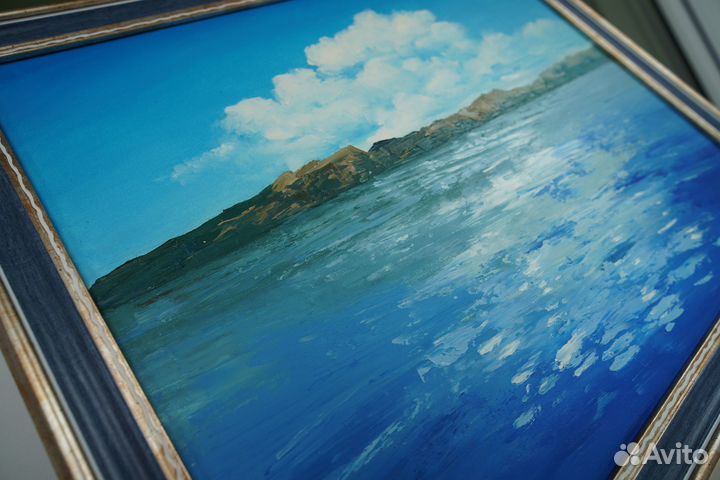 Картина маслом на холсте морской пейзаж