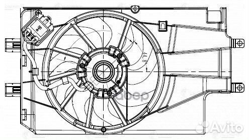 Вентилятор радиатора с кожухом LADA granta LFK