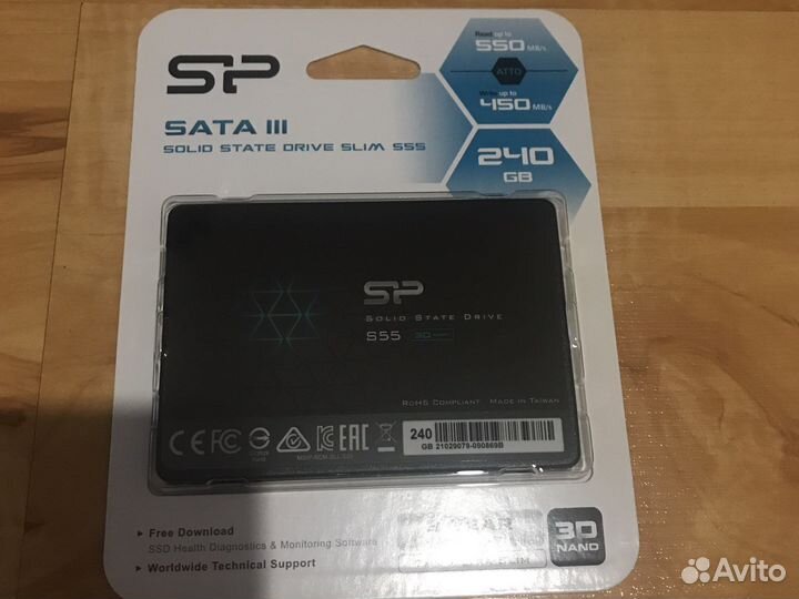 SSD накопитель Silicon Power Slim 240 гб