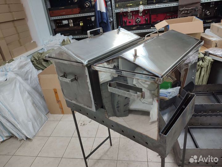 Коптильни горячего копчения из нержавейки