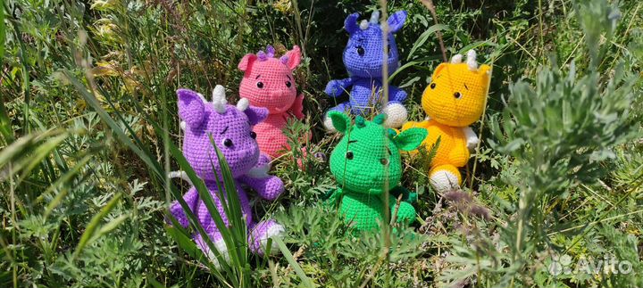 Вязаная игрушка Дракон