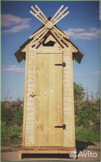 Дачный туалет с декором кяе 199