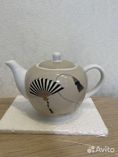 Новый Набор Заварочный чайник и чайная пара Фарфор