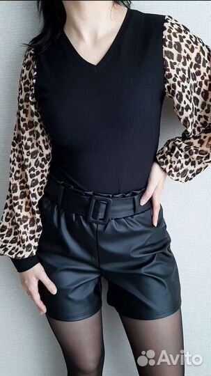 Шорты из эко кожи